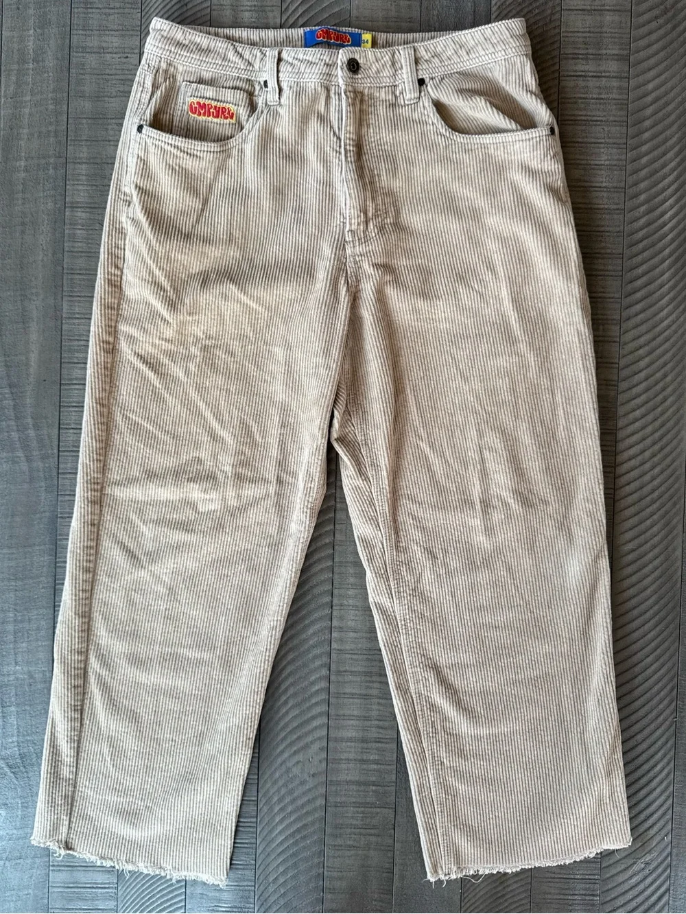 Empyre Relaxed Fit Corduroy - Casual Skater Pants Light Beige Men's Size 34